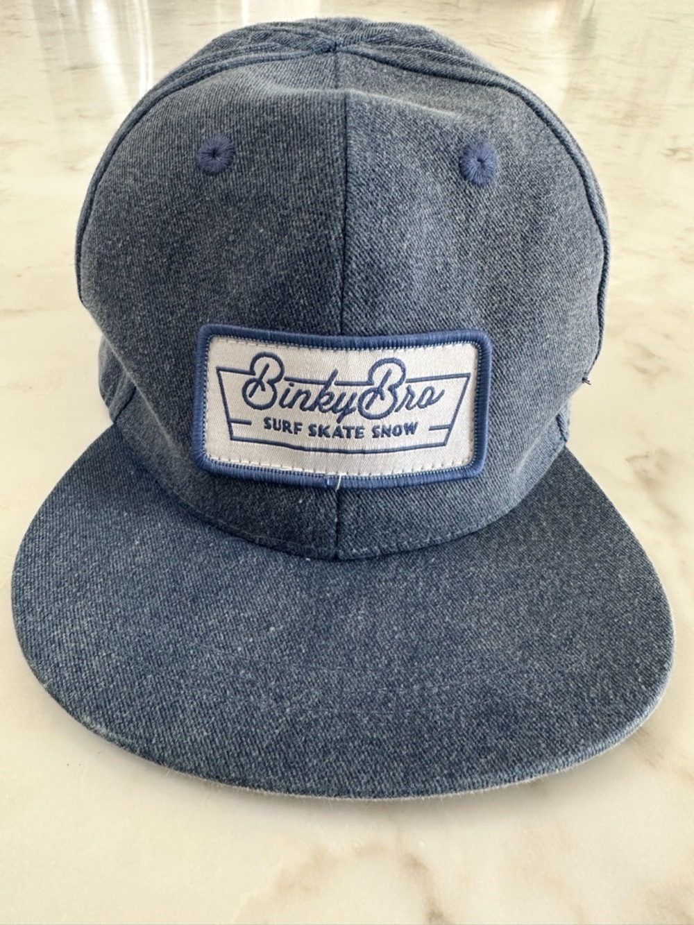 BinkyBro “The Wedge” Denim Toddler Snapback Hat.
